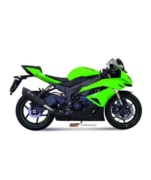 ESCAPE MIVV SUONO BLACK with carbon caps KAWASAKI ZX-6 R 636 2013   2016