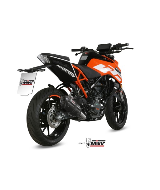 ESCAPE MIVV SUONO BLACK with carbon caps KTM 125 DUKE 2017   2020