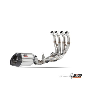 ESCAPE COMPLETO 4x2x1 MIVV SUONO FULL TITANIUM with carbon caps YAMAHA YZF 600 R6 2006   2016