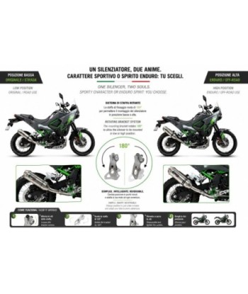 Escape GPR Kawasaki KLE 500 2026/2027 Euro 5 plus - Furore-X Acciaio Inox
