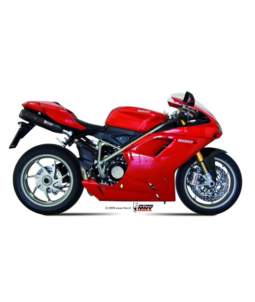 ESCAPES MIVV SUONO BLACK with carbon caps DUCATI 1198 2009   2012