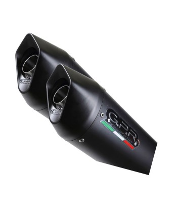 Escape GPR Exhaust System Aprilia Shiver 750 - Gt 2007/16 Doble escape racing y Tubo de conexión Furore Nero