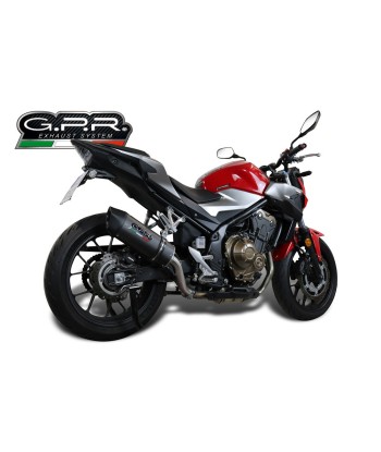 Escape GPR Exhaust System Honda Cb 500 F 2019 20 e4 Escape homologado y tubo de conexión Furore Evo4 Nero