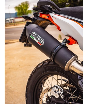 Escape GPR Exhaust System Ktm Duke 890 L 2021/2022 e5 Escape homologado y tubo de conexión GP Evo4 Black Titanium