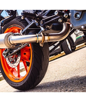 Escape GPR Exhaust System Ktm Duke 125 2017/20 e4 Escape racing y tubo de conexión Furore Nero