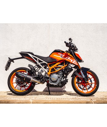 Escape GPR Exhaust System Ktm Duke 125 2017/20 e4 Escape racing y tubo de conexión Furore Nero