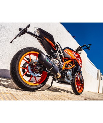 Escape GPR Exhaust System Ktm Duke 125 2017/20 e4 Escape racing y tubo de conexión Furore Nero
