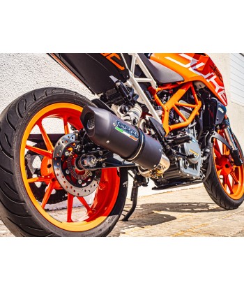 Escape GPR Exhaust System Ktm Duke 125 2017/20 e4 Escape racing y tubo de conexión Furore Nero