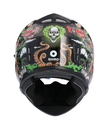 Casco Shiro SH-881 Mexican Skull Negro