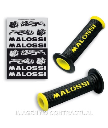 Puños Malossi Logo Amarillo Sin Tope