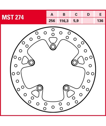 Disco de freno TRW MST 274