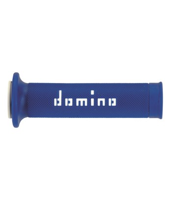 Puños Domino On Road Azul - Blanco Abiertos D 22 mm L 120-125 mm