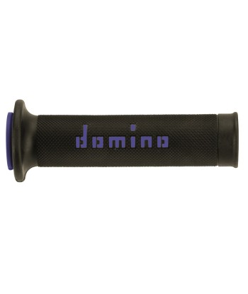 Puños Domino On Road Negro - Azul Abiertos D 22 mm L 120-125 mm