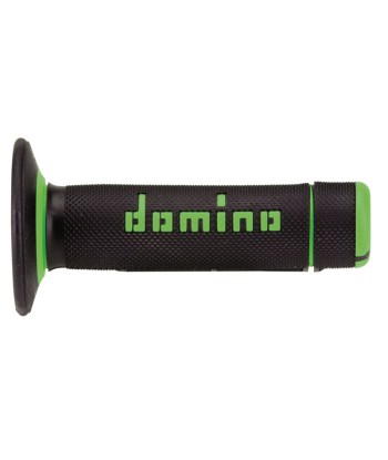 Puños Domino Off-road Negro - Verde Cerrados D 22 mm L 118 mm