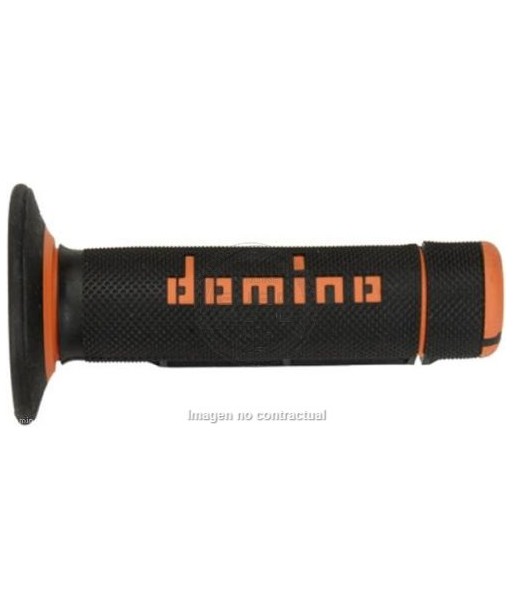 Puños Domino Off Road Negro - Naranja Cerrados D 22 mm L 118 mm