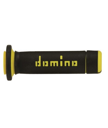 Puños Domino ATV Negro - Amarillo Cerrados D 22 mm L 118- 122 mm