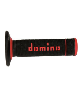 Puños Domino Off Road X-Treme Negro - Rojo Cerrados D 22 mm L 118 mm