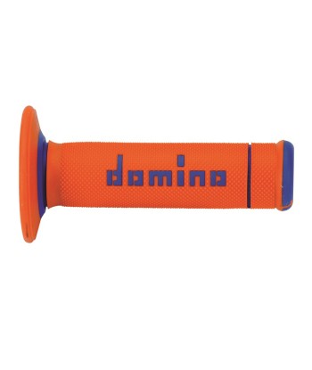 Puños Domino Off Road X-Treme Naranja - Azul Cerrados D 22 mm L 118 mm