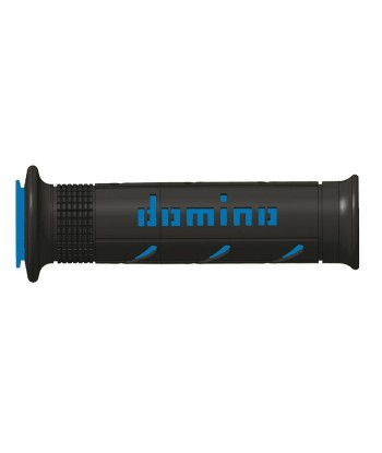 Puños Domino XM2 Super soft Negro - Azul Abiertos D 22 mm L 120-125 mm