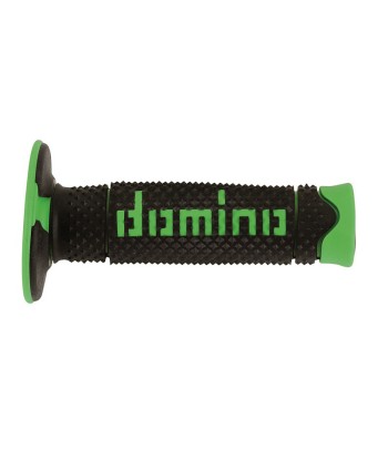 Puños Domino DSH Off Road Negro - Verde Cerrados D 22 mm L 120 mm