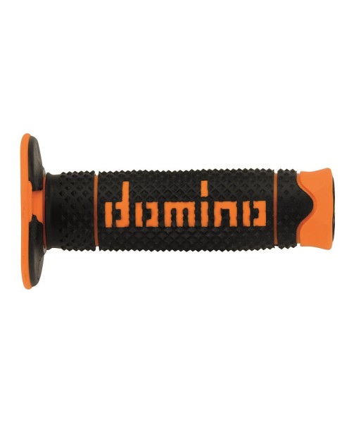 Puños Domino DSH off-road Negro - Naranja Cerrados D 22 mm L 120 mm
