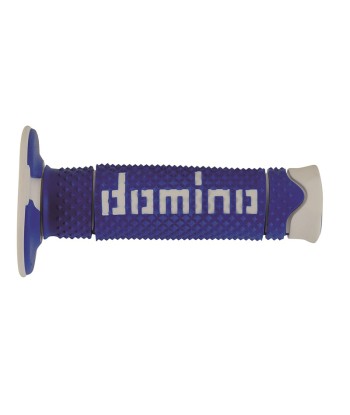 Puños Domino DSH Off Road Azul - Blanco Cerrados D 22 mm L 120 mm