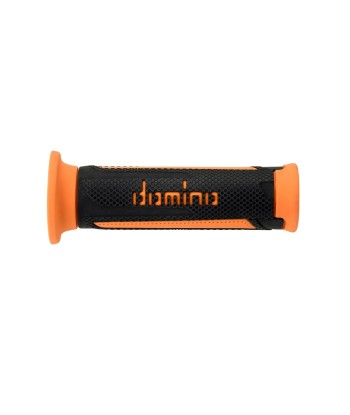 Puños Domino Turismo Antracita-Naranja Abiertos D 22 mm L 120 mm