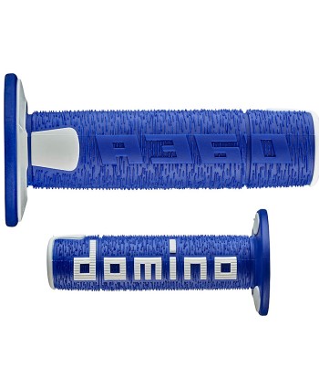 Puños Domino Off Road RPS Azul - Blanco Abiertos D 22 mm L 120 mm