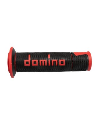 Puños Domino On Road Racing Negro/Rojo Abiertos D 22 mm L 120 mm