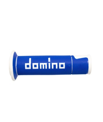 Puños Domino On Road Racing Azul/Blanco Abiertos D 22 mm L 120 mm