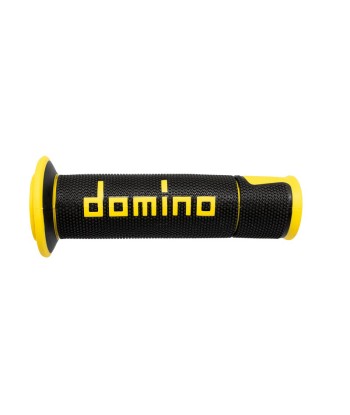 Puños Domino On Road Racing Negro/Amarillo Abiertos D 22 mm L 120 mm
