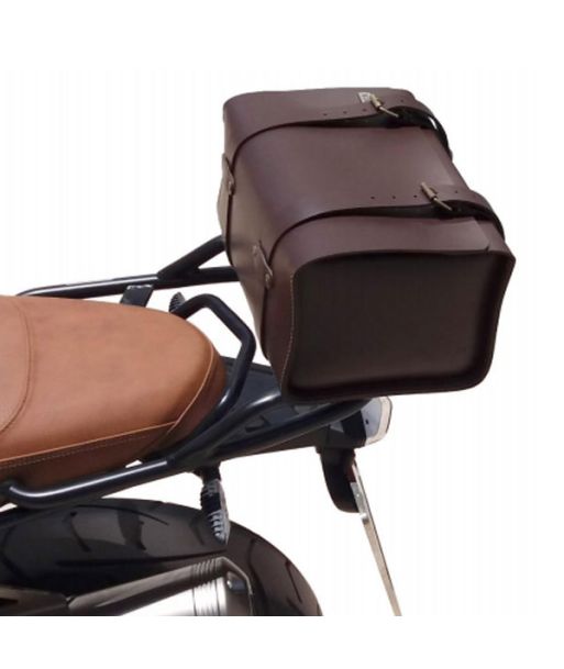 Baúl trasero universal piel marrón - Brown leather tail bag